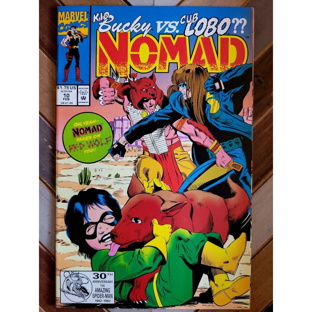 Nomad #10 VF (Marvel 1992) Red Wolf, Bucky, Lobo! Nicieza Story & Olliffe Art